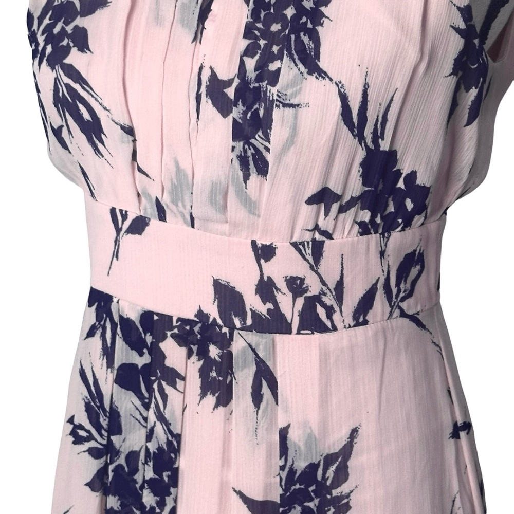 Ronni Nicole Dress 4P Floral Blush Chiffon Maxi - Picture 5 of 12